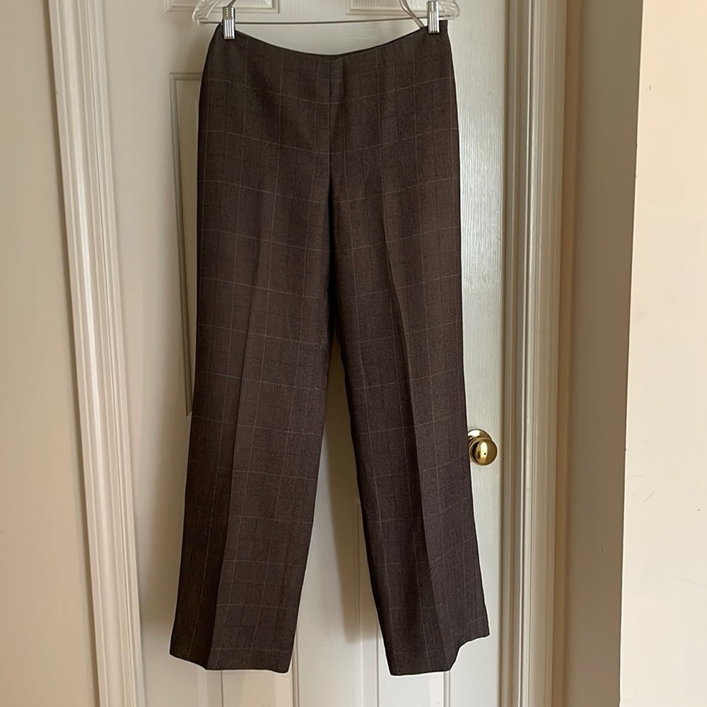 Liz Claiborne Size 6 Suit Pants Black Beige
Window Pane Plaid Classic